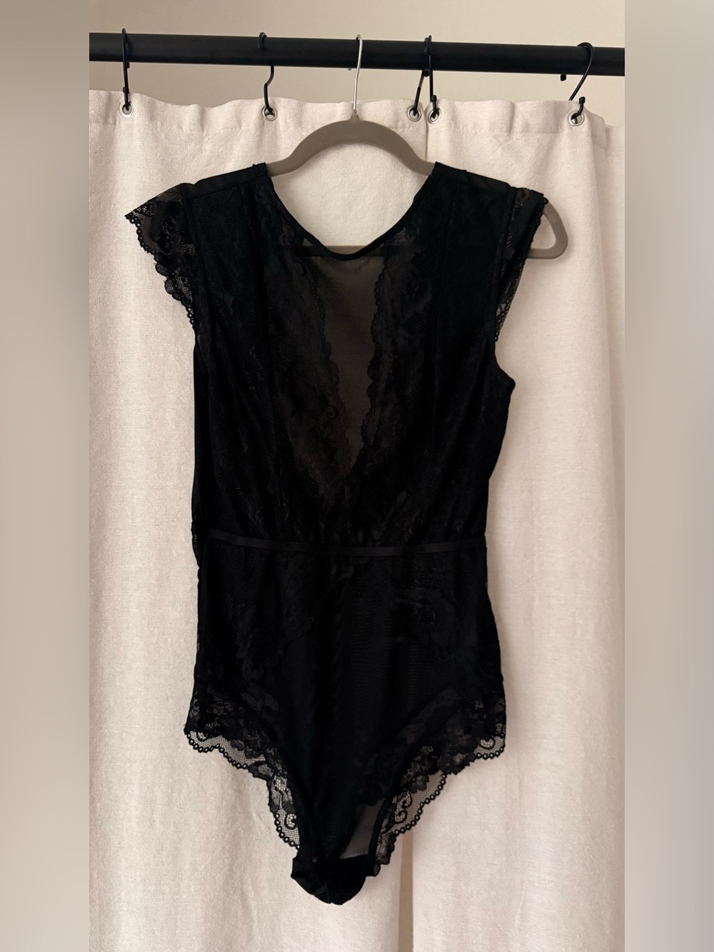 Cider Black Lace Bandeau Bodysuit
